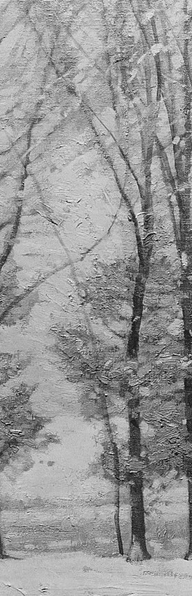 Its rough texture suggests age and resilience against the winter elements.