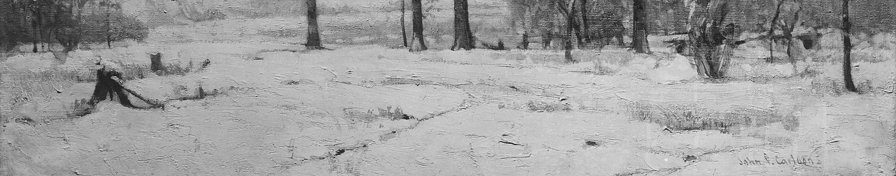 His oil paint gives the snow a tactile quality.