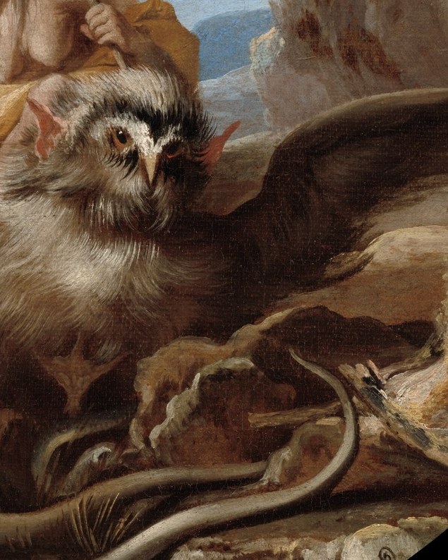 Look closely at the creatures around her, especially this one.