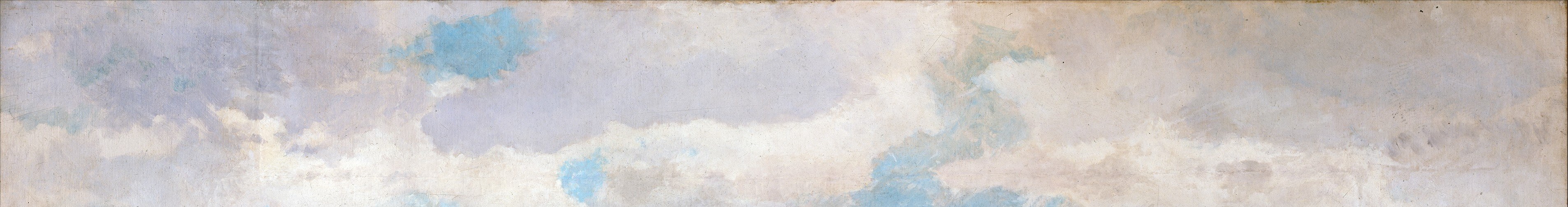 Meissonier kept the sky spare and grey to deny any Romantic sublimity , this is not a heroic heaven but a cold Prussian morning, grounding the scene in documentary realism.
