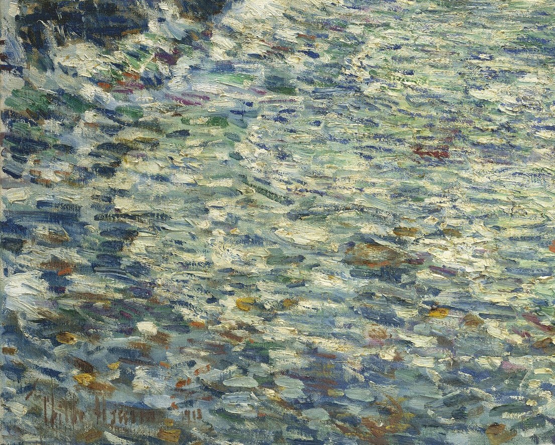 Look at the textured water in the foreground.