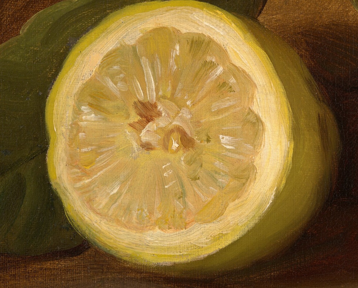The wet pulp, the seeds, the torn pith.