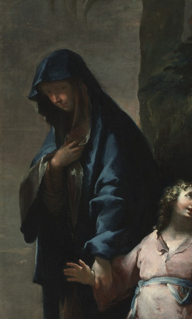 Conti used dramatic light and shadow to create its emotional depth.