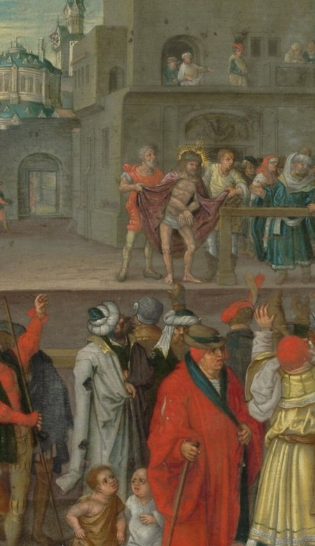 Your eye goes straight to the red robes.