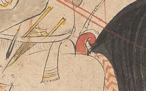 His hands hold the reins. Control, mastery, the ideal image of a king.