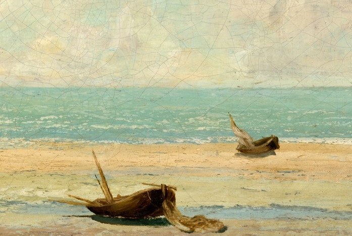 They mirror the two boats beached on shore. Land and sea, quietly linked.