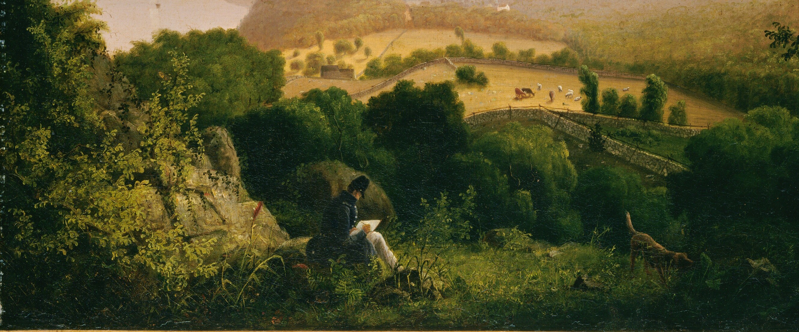 But look down, to the grassy slope in front.