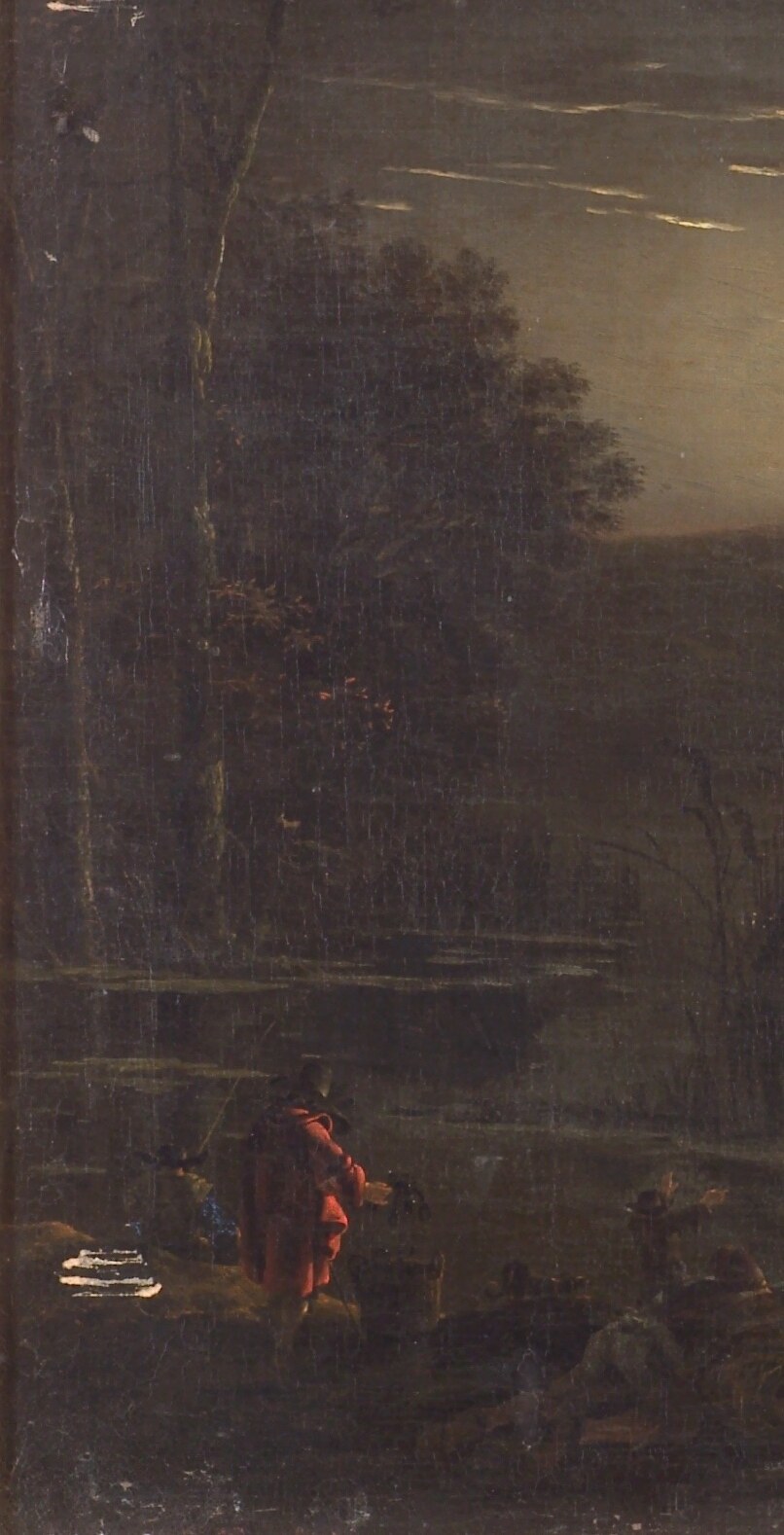 Here, he shows a scene often performed under darkness.