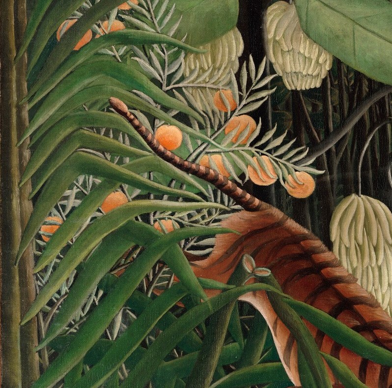 He painted every leaf as a perfect, flat silhouette.