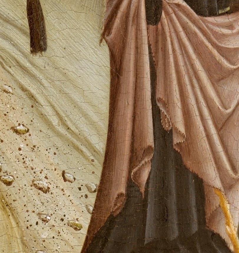 But look at his hands. They do not reach.