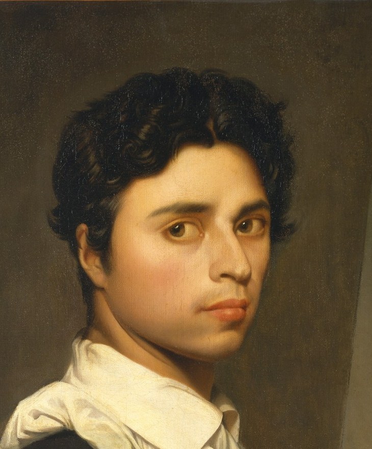 The painter never met young Ingres. So he built him from symbols.