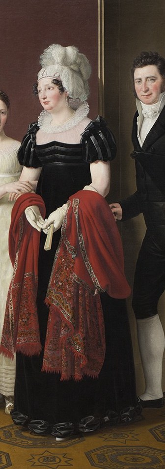 He placed three color-keys to lock the composition fast: white, red, black.