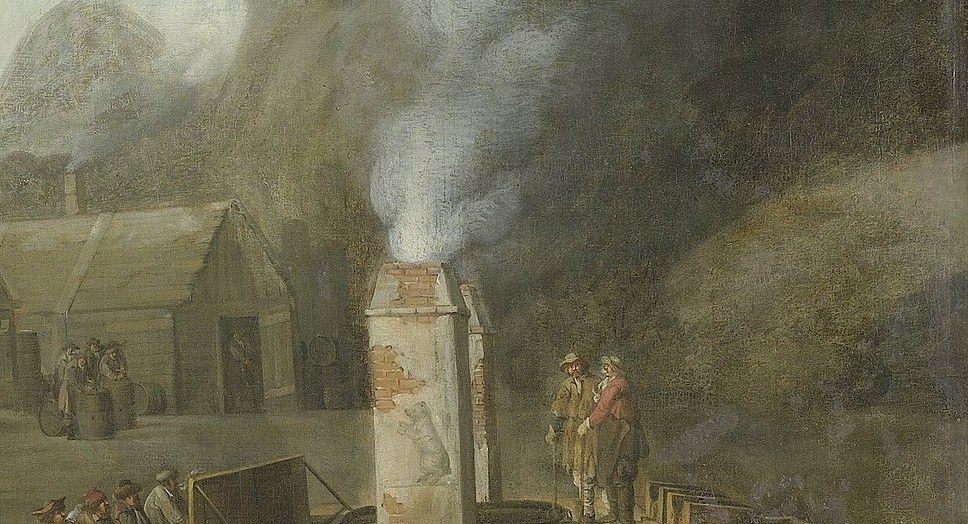 The smoke shows the relentless work to render oil.