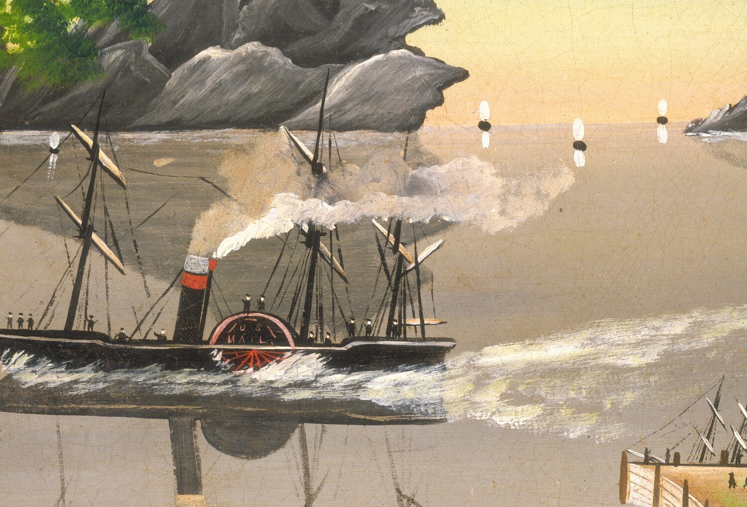 No one taught her to paint a steamship.