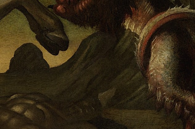 He used foreshortening to create this intense illusion of depth.