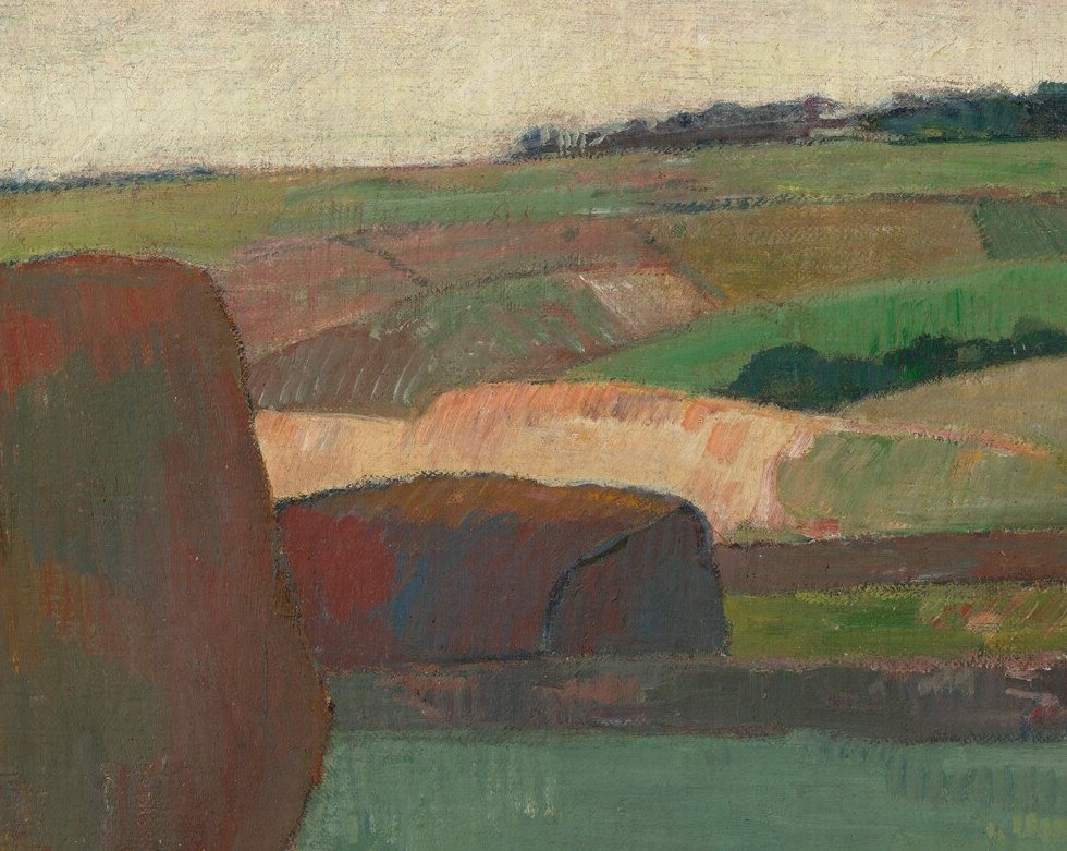 Even a tiny haystack in the far distance.