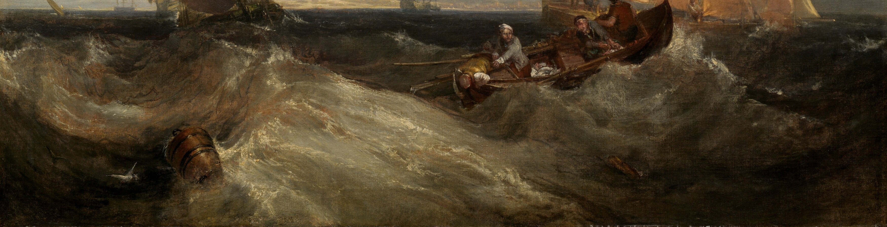 Look at the turbulent water in the foreground.