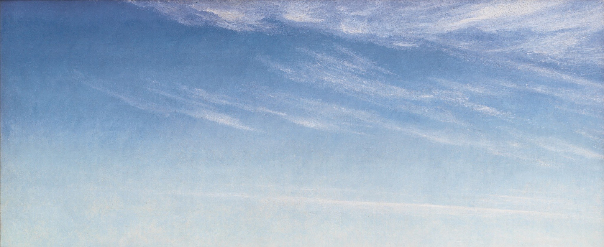 The artist used soft brushstrokes and muted colors.