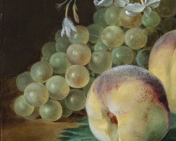 And the delicate translucence of the green grapes.