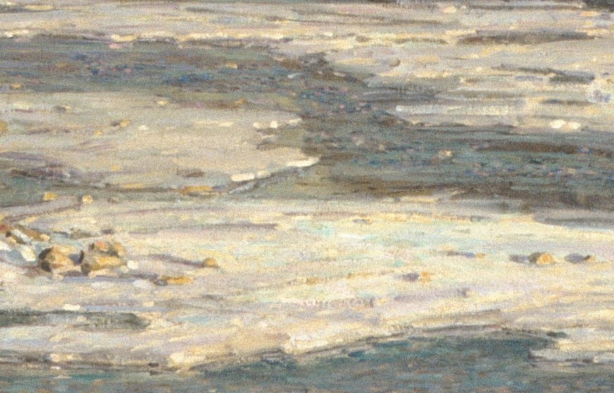 George Gardner Symons built the ice with thick ridges of paint.