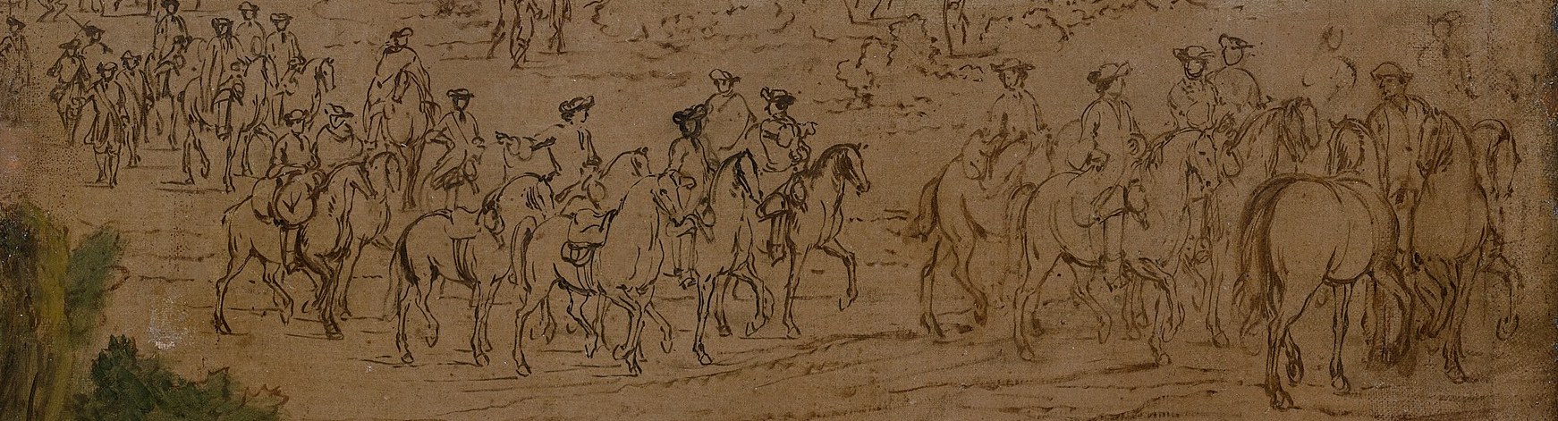 The artist specialized in battle scenes and military campaigns.