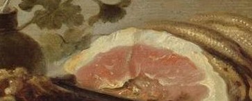 Look how he captures textures, like this slice of ham.