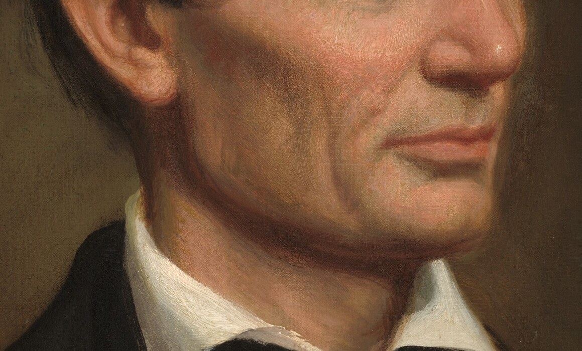 Look at the set of his mouth, conveying resolve before the war.