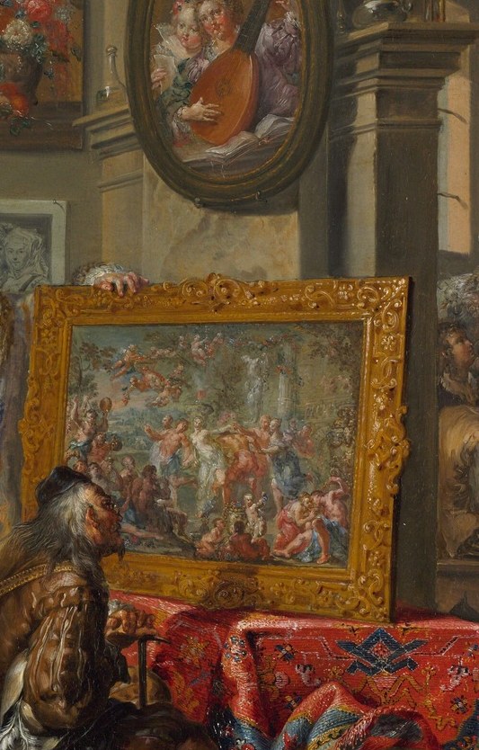 The inspecting eye whose judgment the artist courts , the social transaction between maker and buyer made visible and slightly anxious