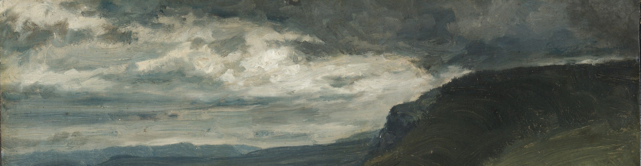 The heavy clouds hint at a storm, or a recent one.