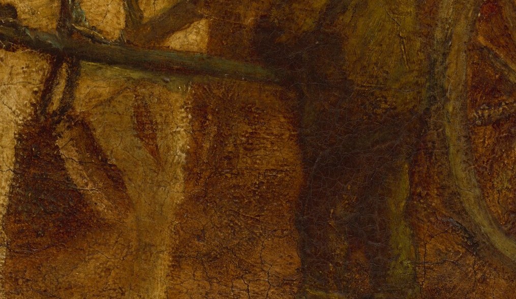 The composition emphasizes his focus and the quiet dignity of labor.
