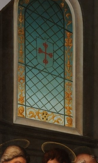 And in the window, a glowing cross, for her faith.
