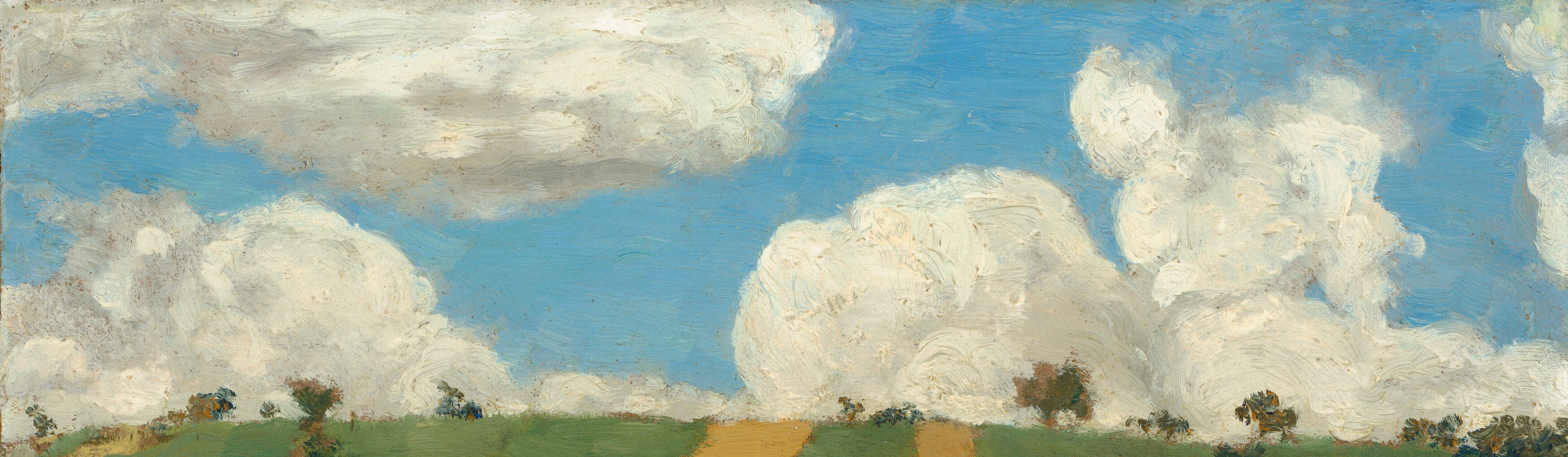 The sky is also assembled from distinct color planes.
