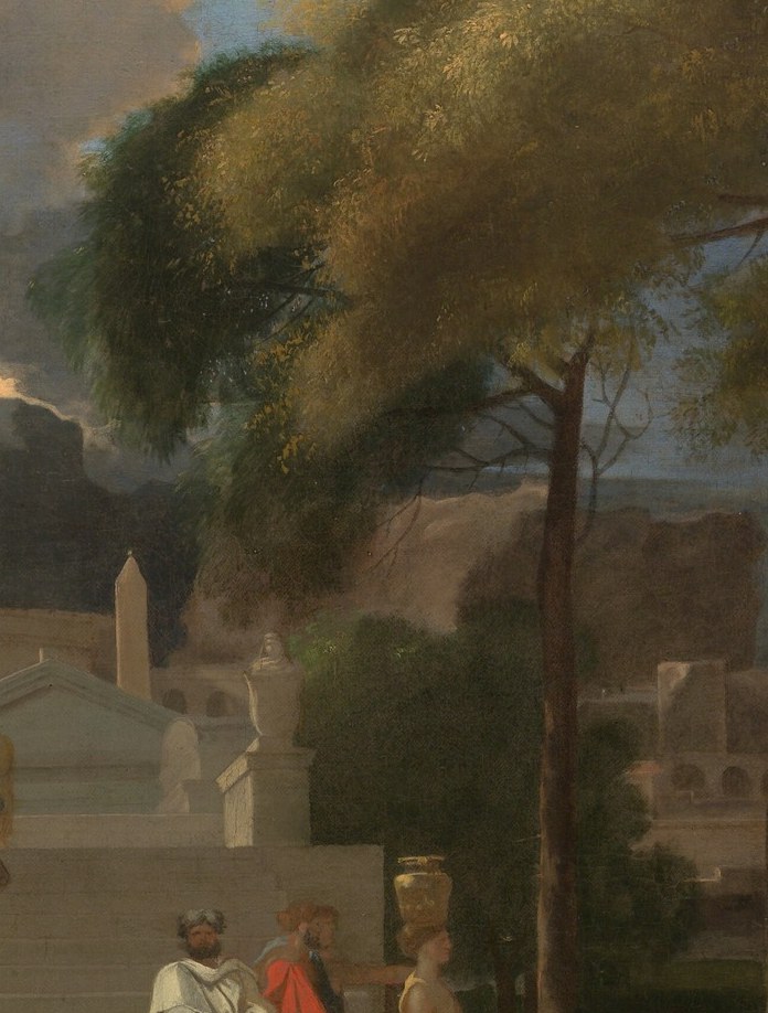 Forgers later scraped his signature off and sold this as a Poussin.