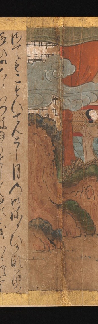 The text on the left guides you through the unfolding story.