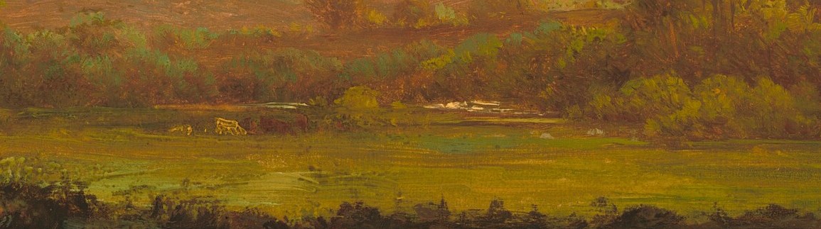 Find the brightest, almost glowing patch of green.