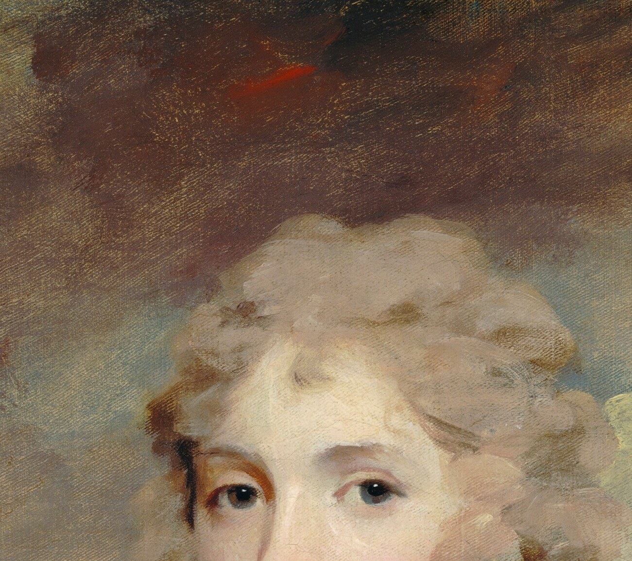 He framed her in unsettled weather so her composure would feel earned.