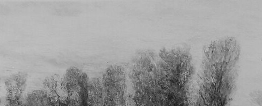 Look at the trees dissolving into the sky.