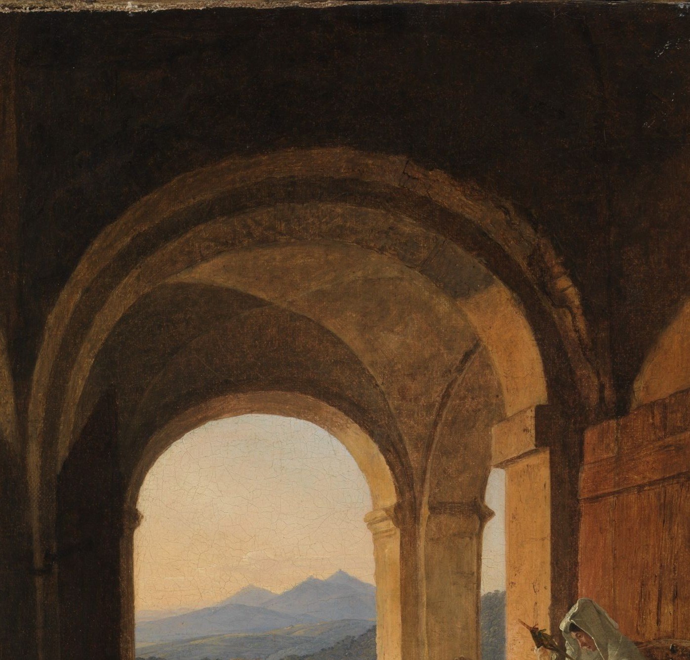 Look at the archway: it frames the whole domestic world.