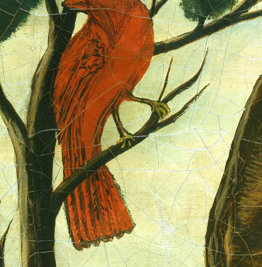 But the painter has not given the bird a single brushstroke of pity.