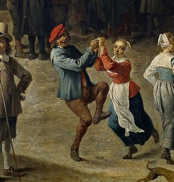 Look closely at the dancing couple, full of energy and joy.