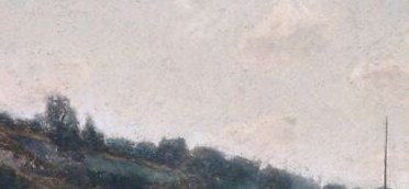 That technique gave the painting its hush.