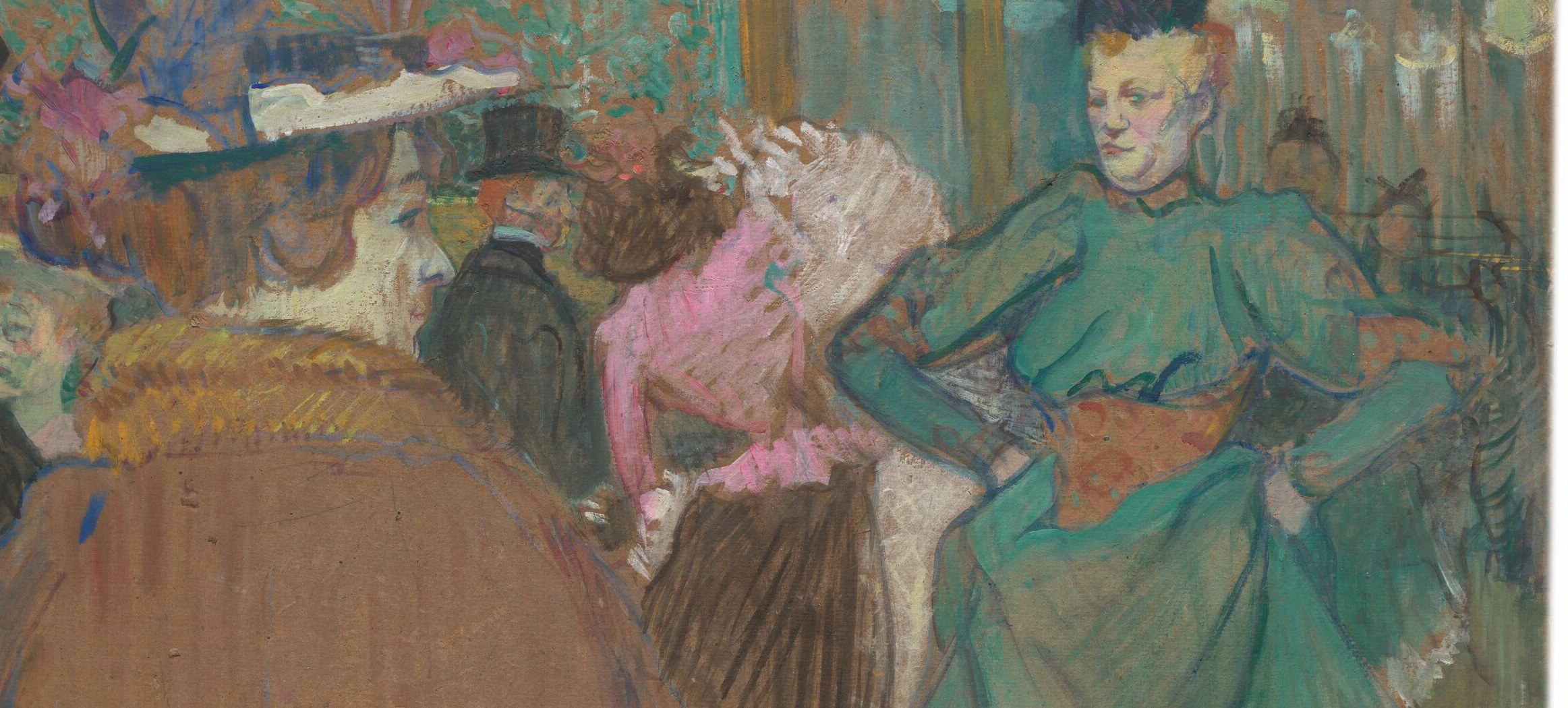 He found his subjects among the dancers and the crowds.