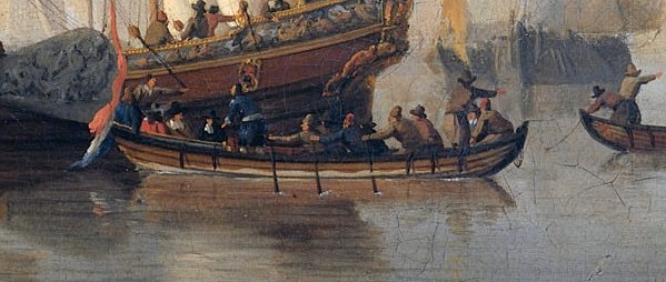Smaller boats, like this longboat, served larger vessels.