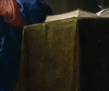 The painter captured scripture's scene.