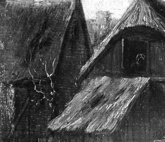 Its weathered appearance and dark interior hint at a simple, perhaps harsh, rural existence.