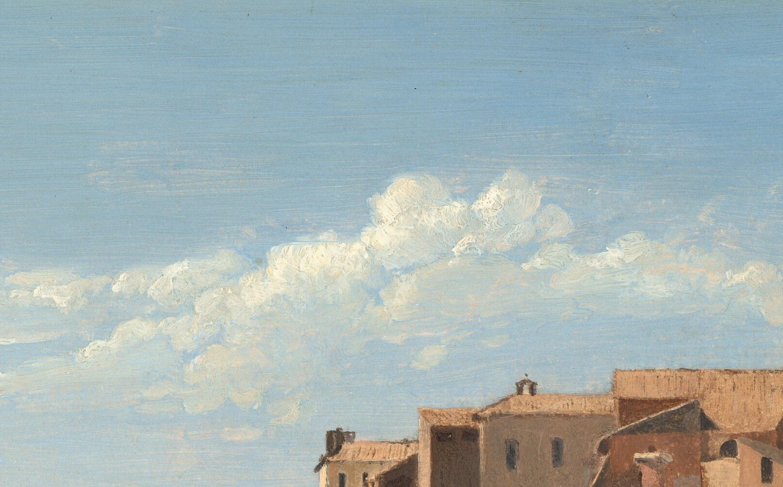 The painter was French, visiting Italy to learn his craft.