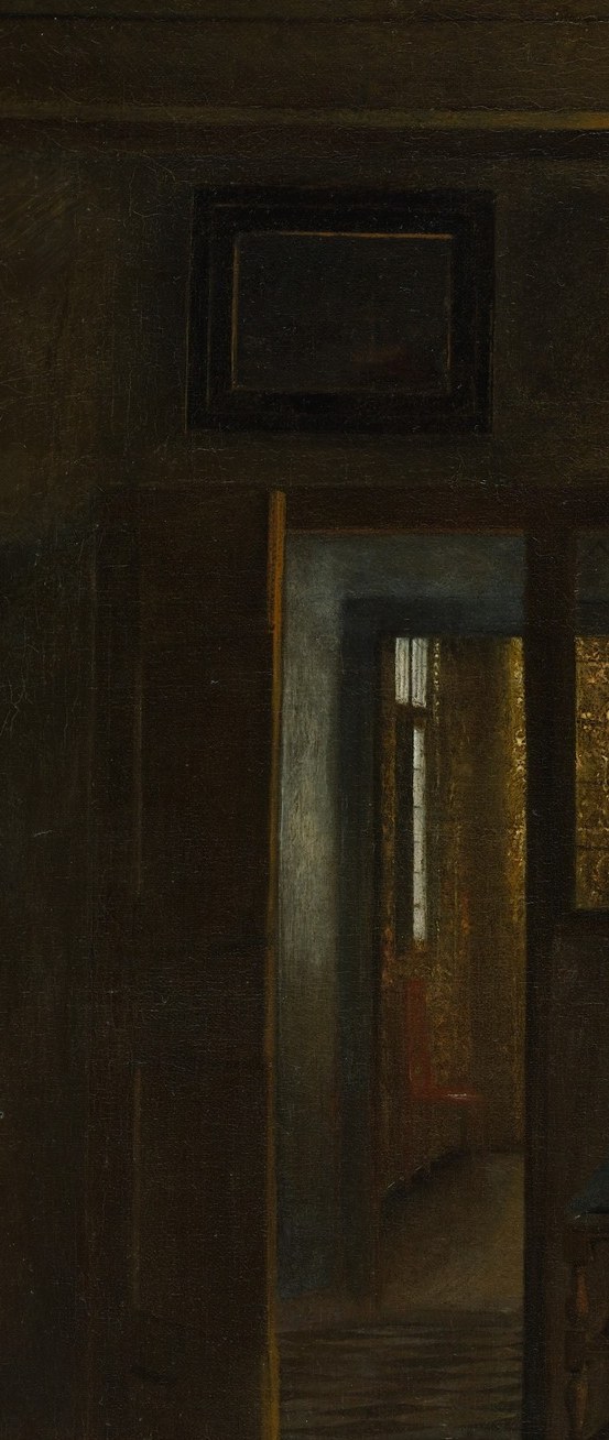 But the real wealth in this painting is behind them.