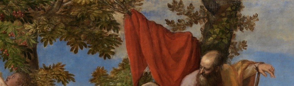 Slashed across the top: a canopy of pure crimson.
