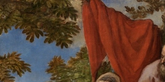 The painter lavished it on Mary's mantle, flooding the center with blue.