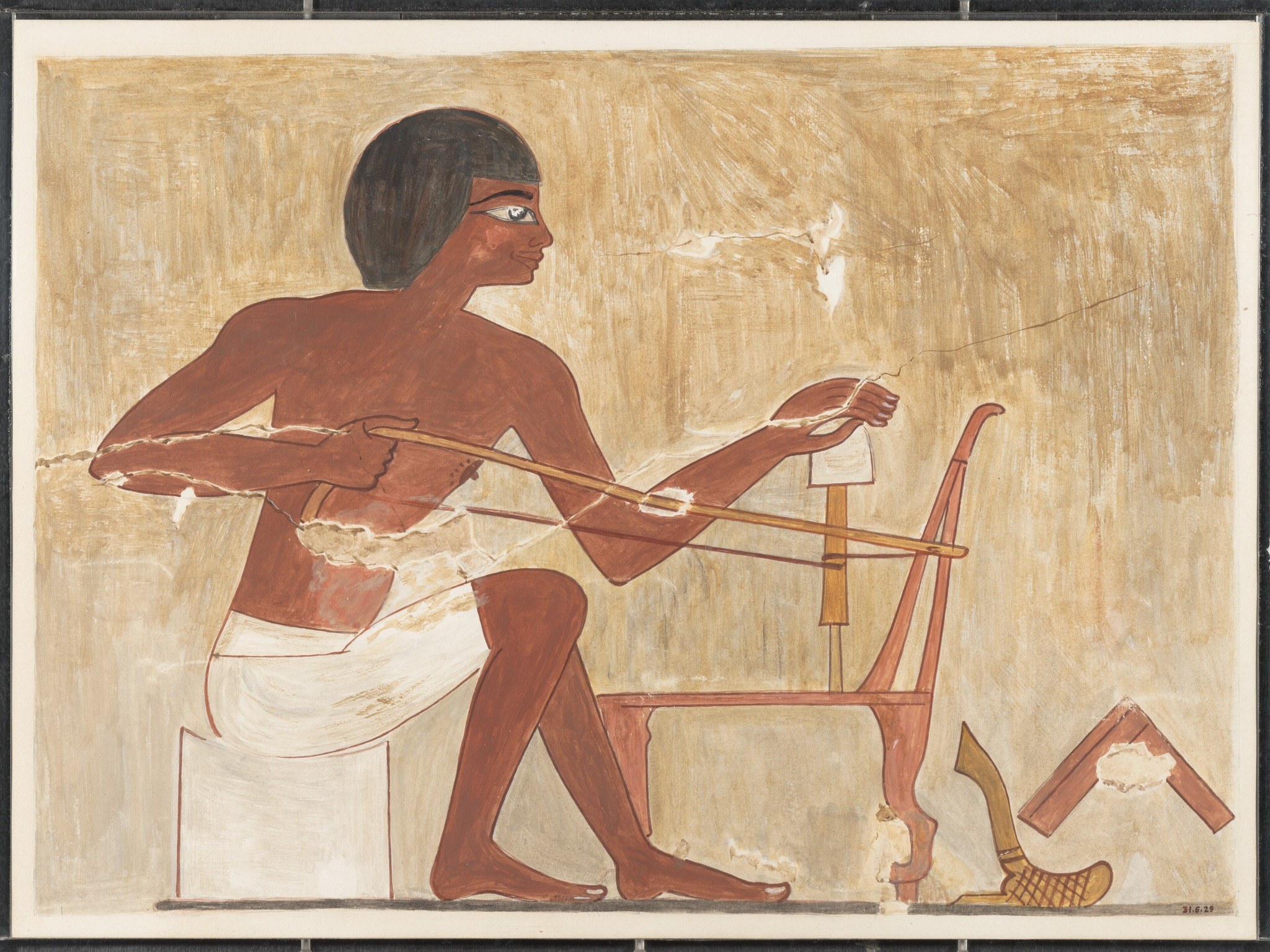 It copies a real scene from an ancient Egyptian tomb.